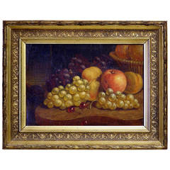 19th Century American Still Life Painting of Fruit