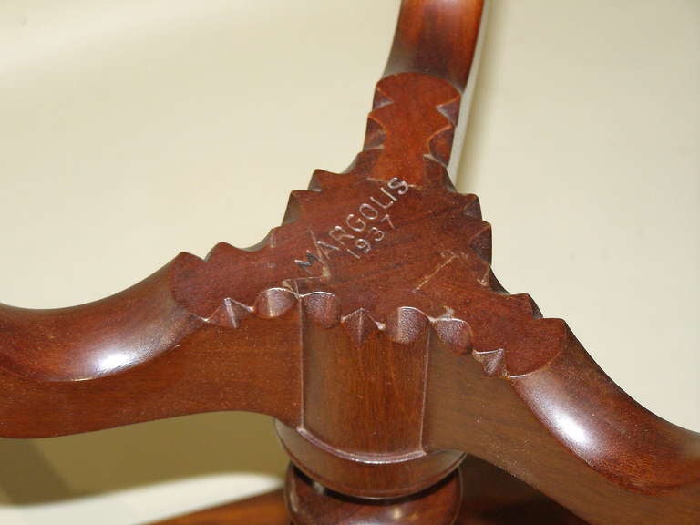 Federal Style Mahogany Candlestand by Margolis 2