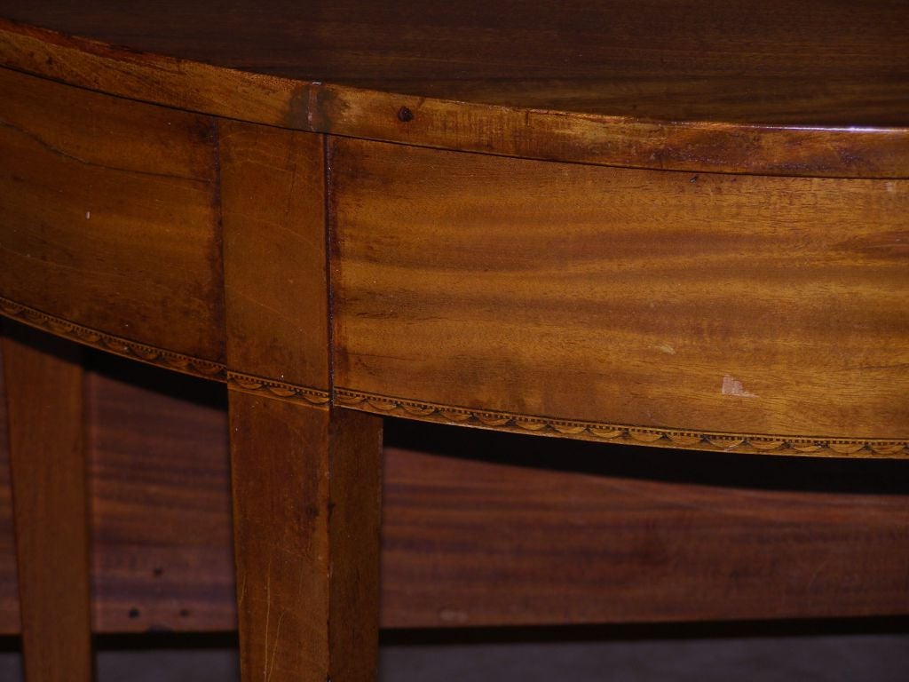 American 18th Century Federal Period Inlaid Mahogany Two Part Dining Table 2