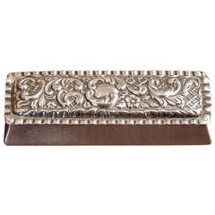 Antique English Sterling Silver Stamp Box