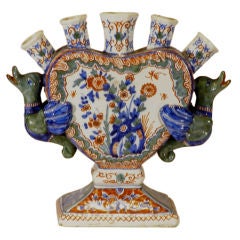 Antique Dutch Delft Tulip Vase