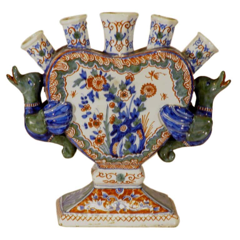 Dutch Delft Tulip Vase at 1stDibs