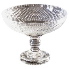 Anglo-Irish Cut Crystal Compote