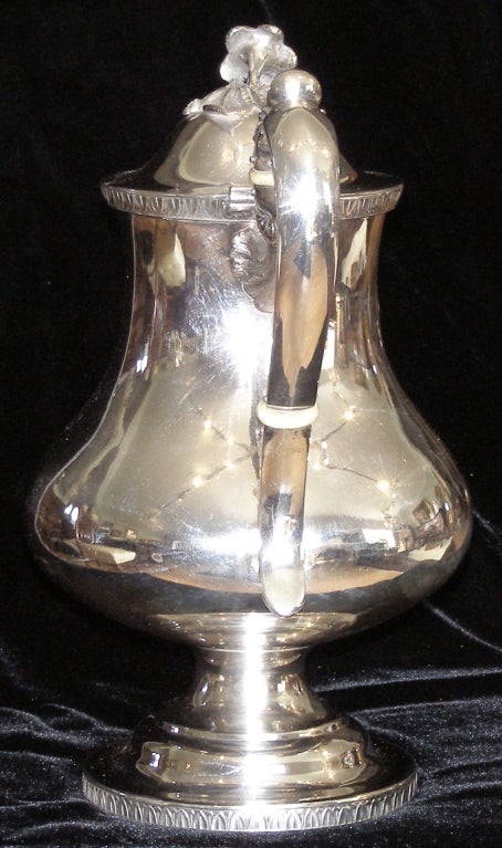 19th Century Late Federal Period Silver Tea Pot Ca. 1830