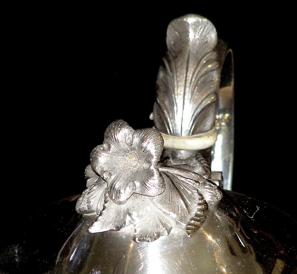 Late Federal Period Silver Tea Pot Ca. 1830 1