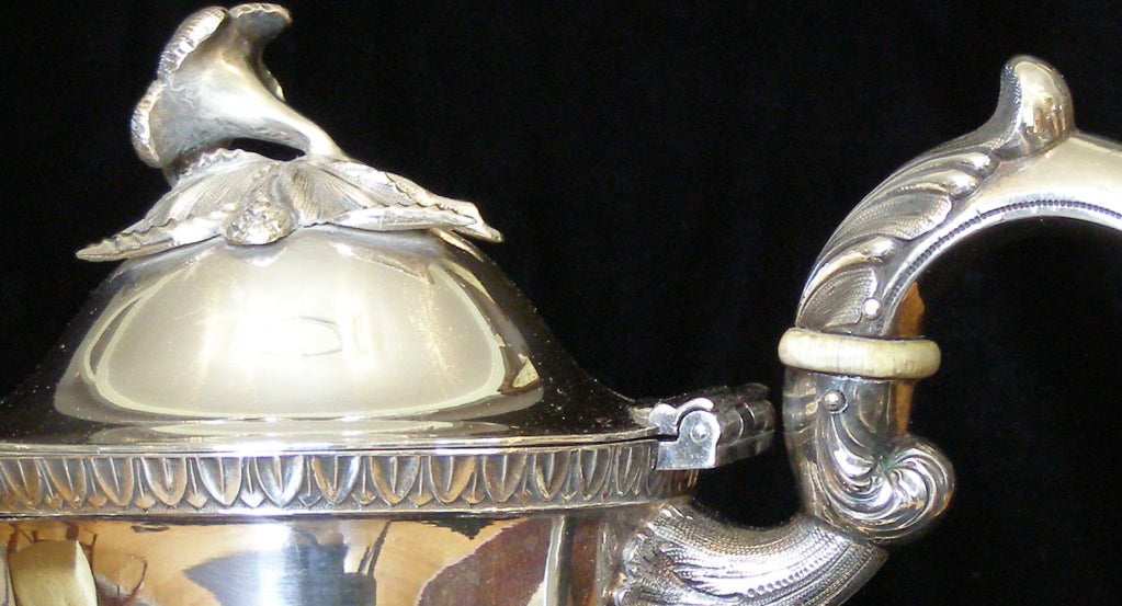 Late Federal Period Silver Tea Pot Ca. 1830 3