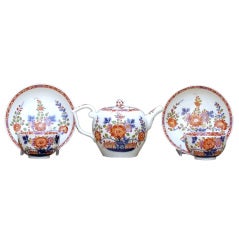 Meissen Tea Pot With Matching Cups and Saucers