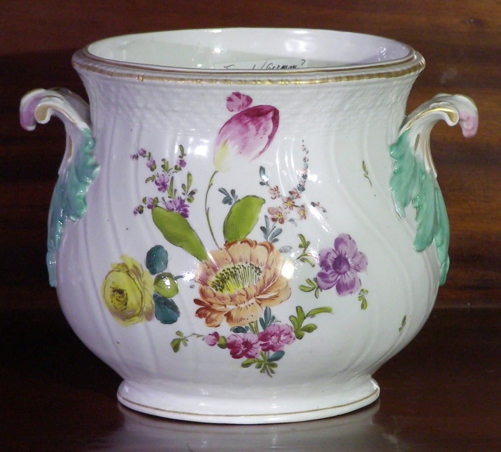 European 18th Century Porcelain Cache Pot