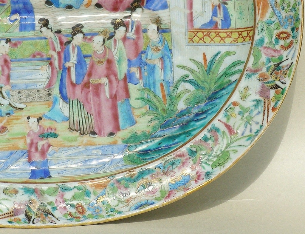 19th Century Chinese Export Mandarin Subject Platter