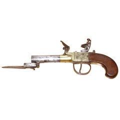 Antique Hill of London Flint Lock Pocket Pistol