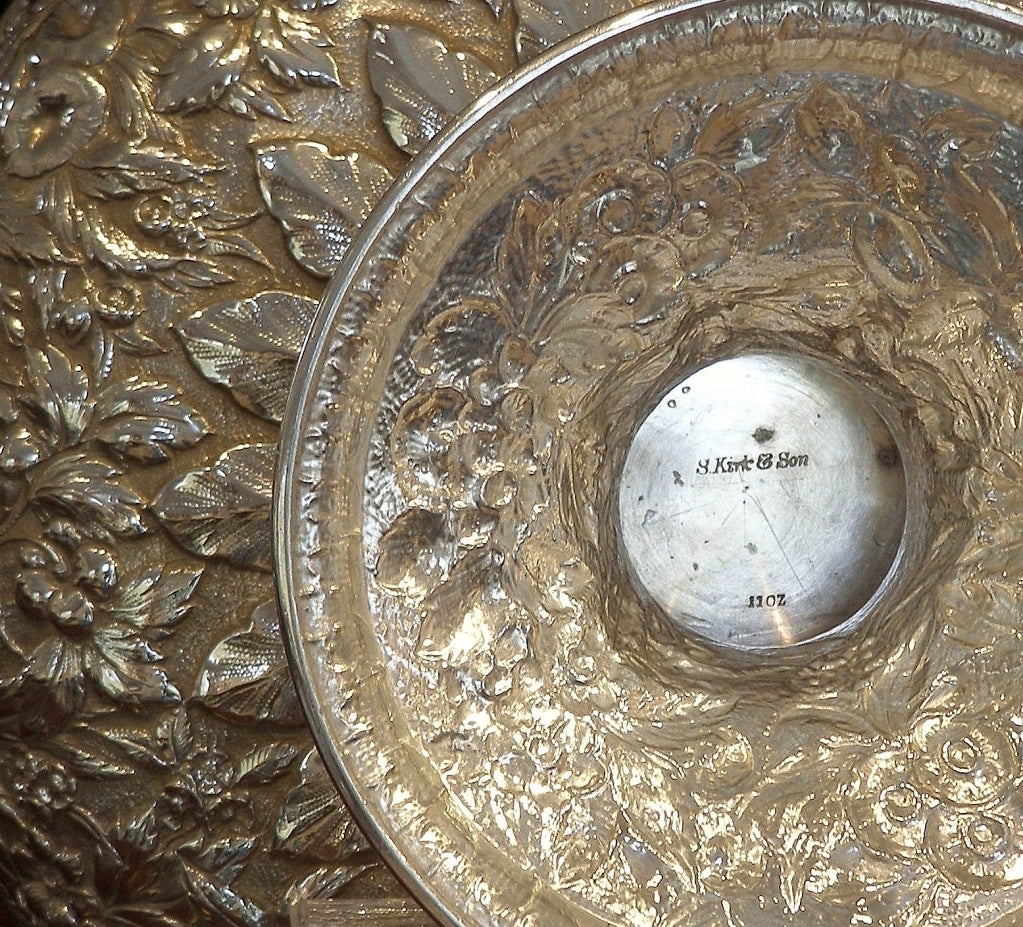 American Mid 19th Century Baltimore Silver Fruit Bowl