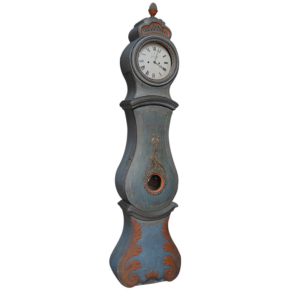 Mora Clock with Original Painted Surface For Sale