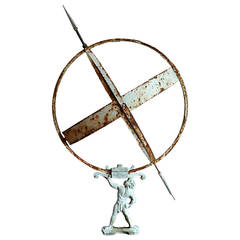 Antique Armillary Sundial with Three Rings