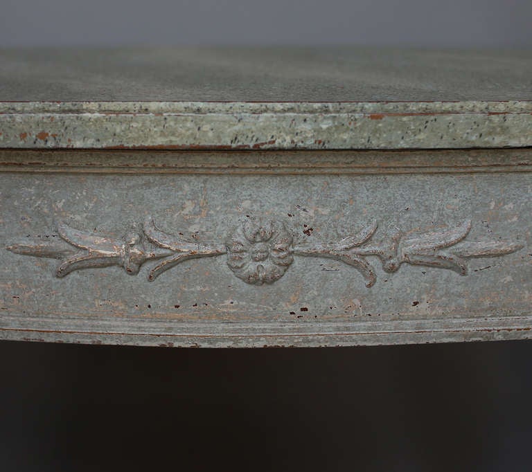Wood Rare Pair of Period Console Tables in Original Paint For Sale