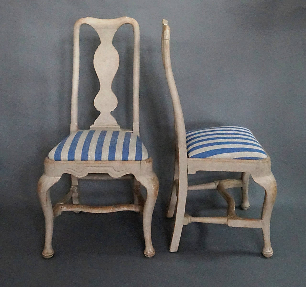 Set of Eight Rococo Style Dining Chairs In Excellent Condition For Sale In Sheffield, MA