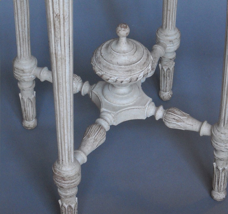 Carved Pair of Gustavian Style Occasional Tables