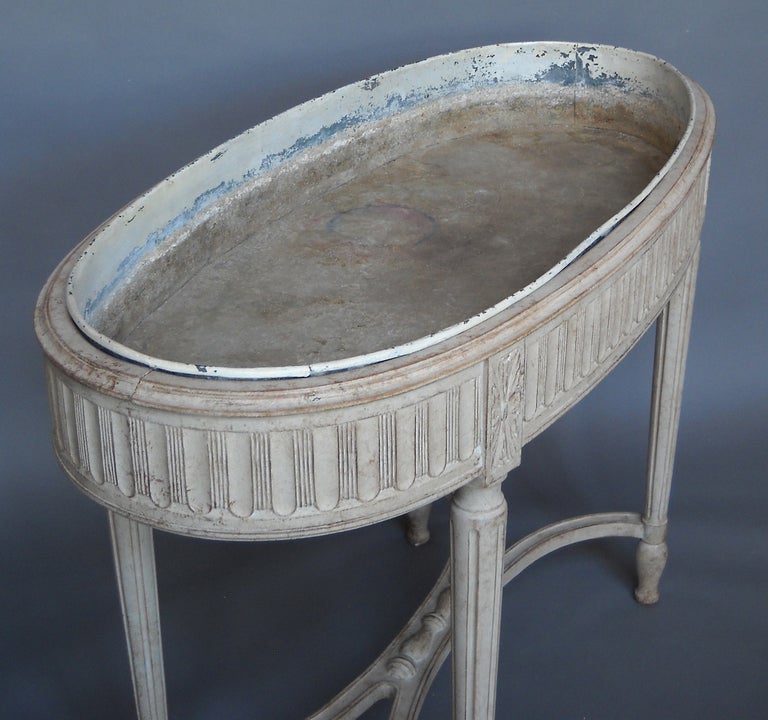 Carved Gustavian Style Jardinière For Sale