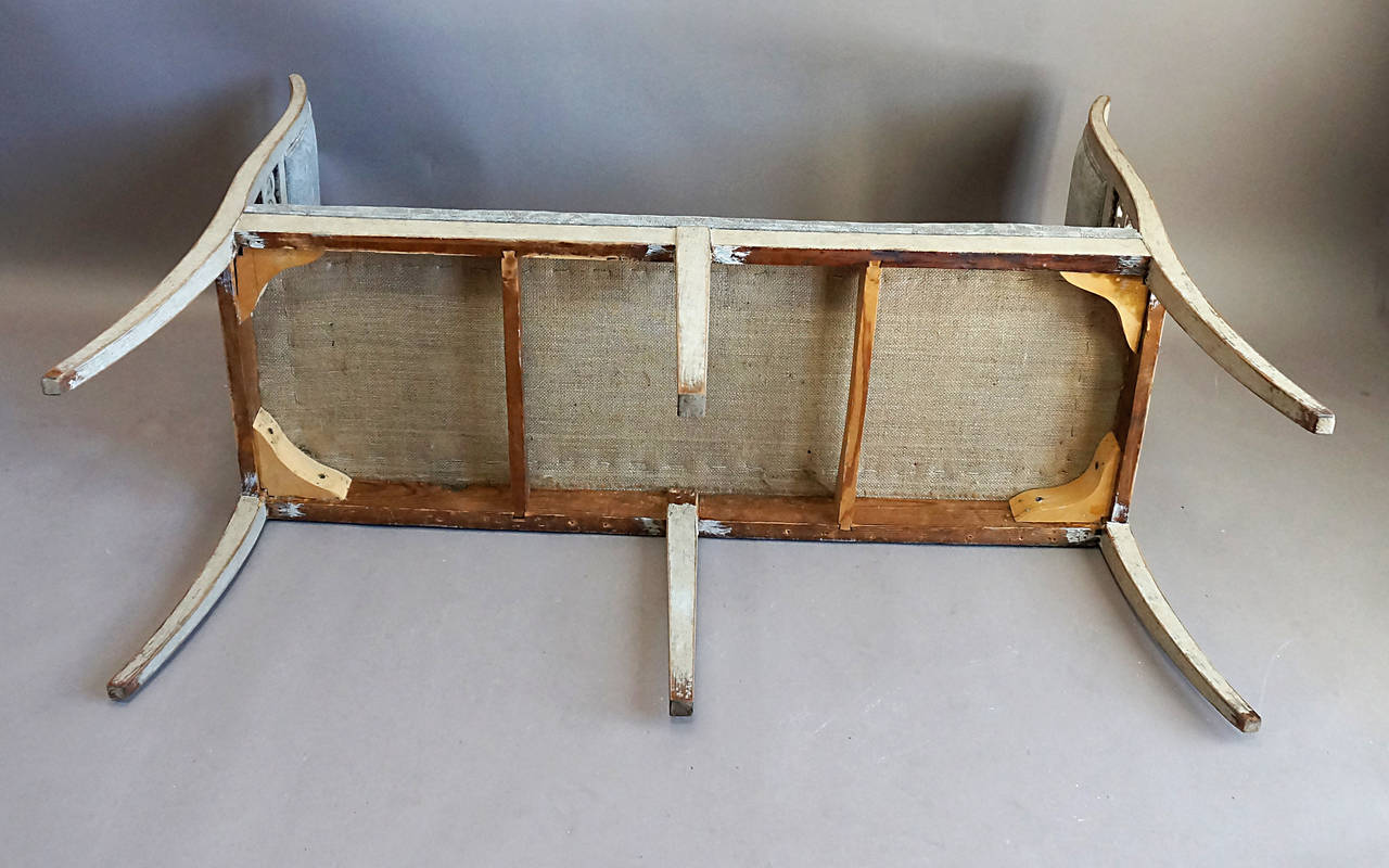 Upholstery Period Gustavian Window Bench For Sale