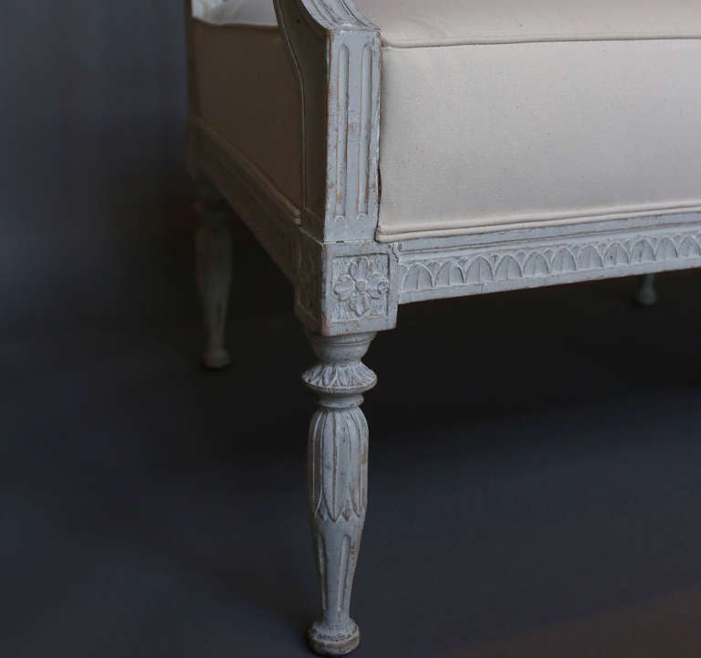 18th Century Period Gustavian Sofa Bench For Sale