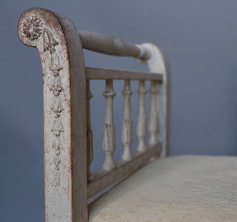 Swedish Gustavian Style Window Bench