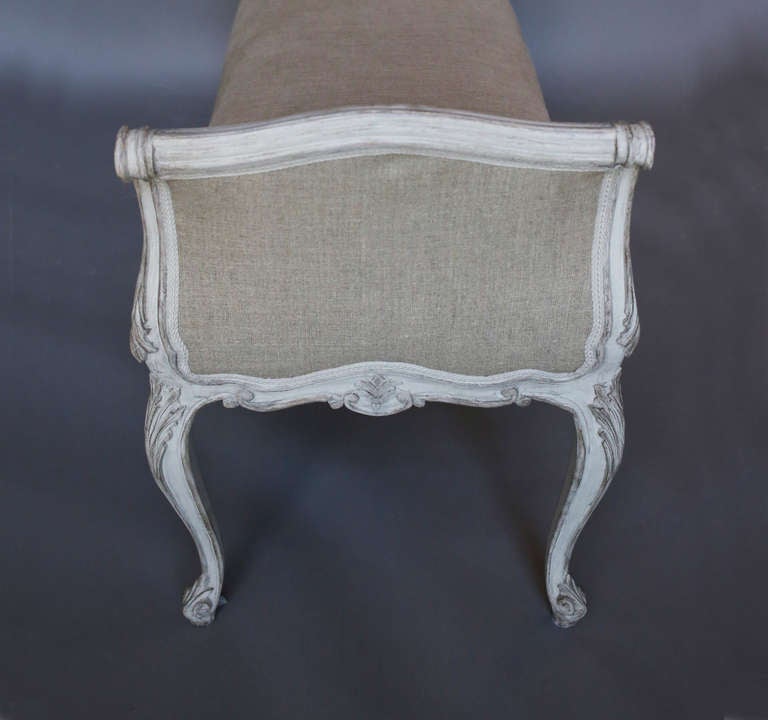 Swedish Rococo Style Bench In Excellent Condition For Sale In Sheffield, MA
