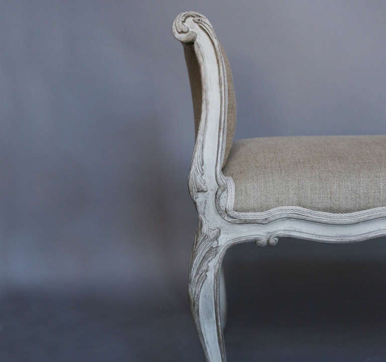 19th Century Swedish Rococo Style Bench For Sale