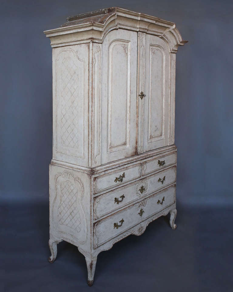 Swedish Period Rococo Cabinet