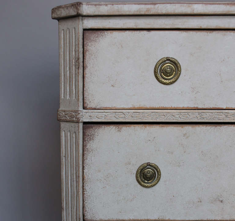 Period Gustavian Chest of Drawers In Excellent Condition In Sheffield, MA