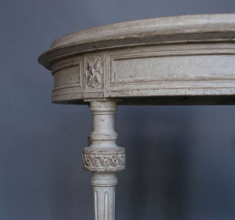 Swedish Gustavian Style Round Side Table
