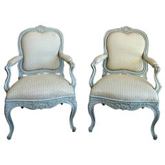 Pair of Rococo Style Swedish Armchairs