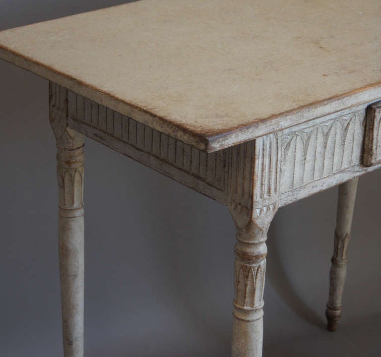 Carved Late Gustavian Side Table