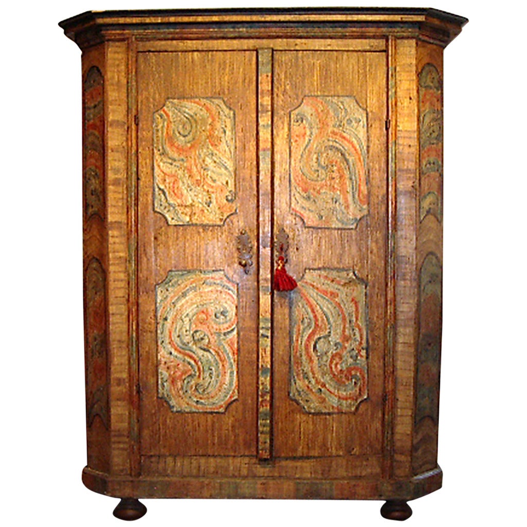 Marbleized Armoire from the Bavarian Forest