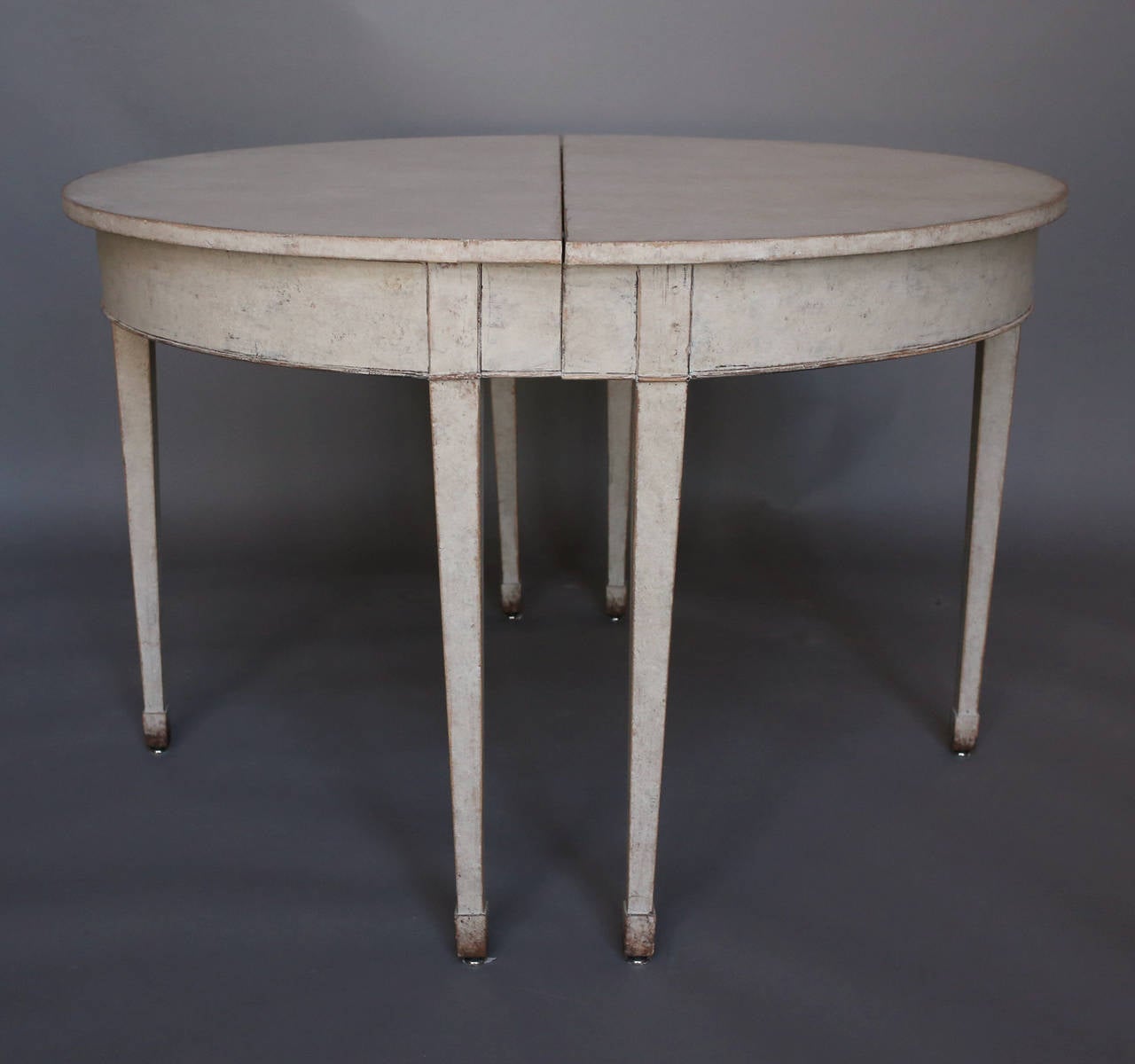 Neoclassical Swedish Dining Table with Extensions