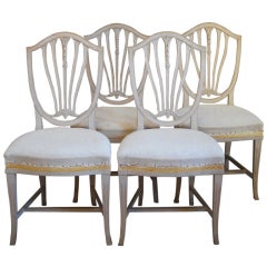 Set of Four Shield Back Chairs