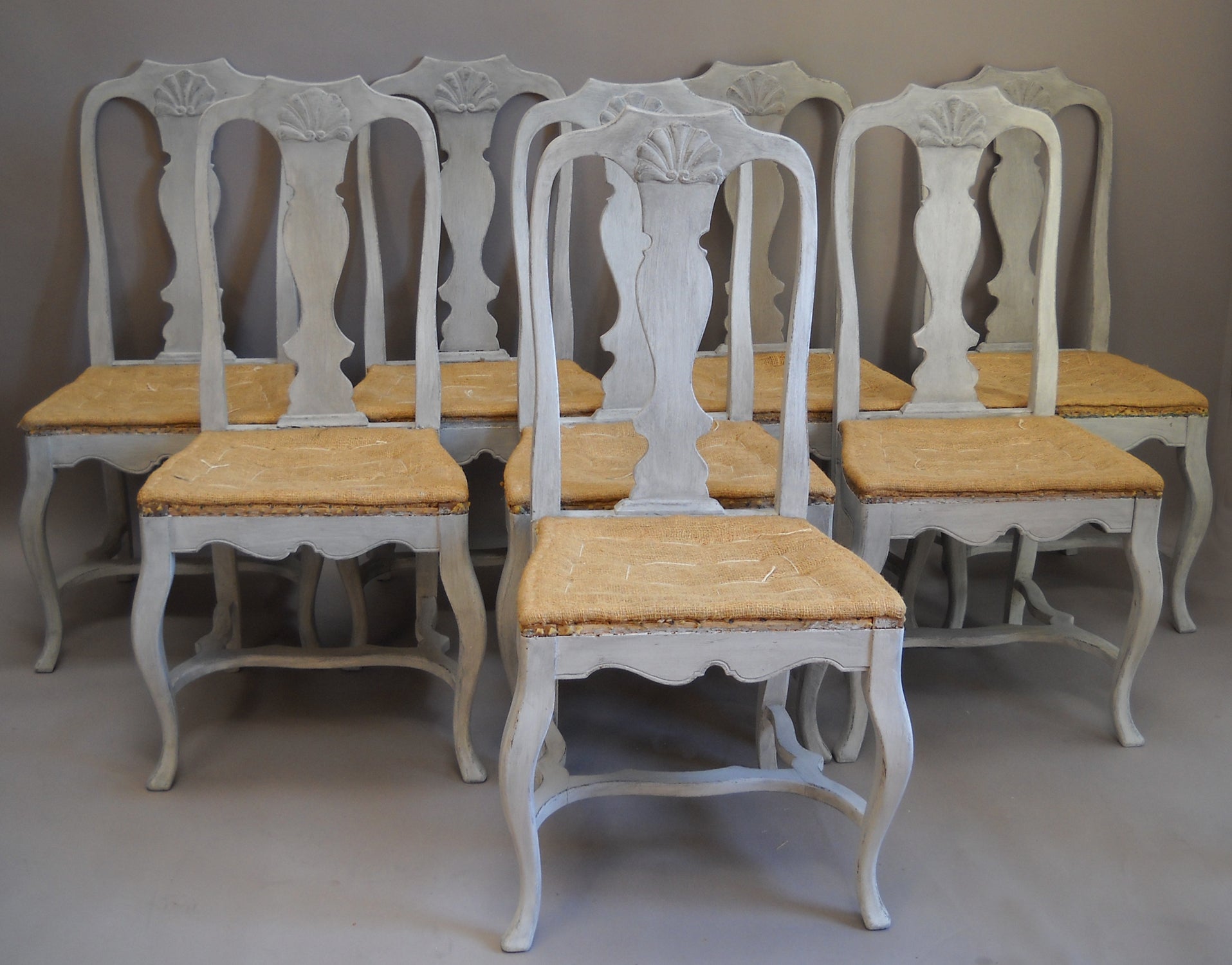 Set of 8 Rococo Dining Chairs