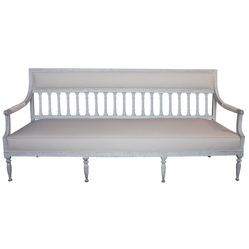 Period Gustavian Sofa Bench For Sale