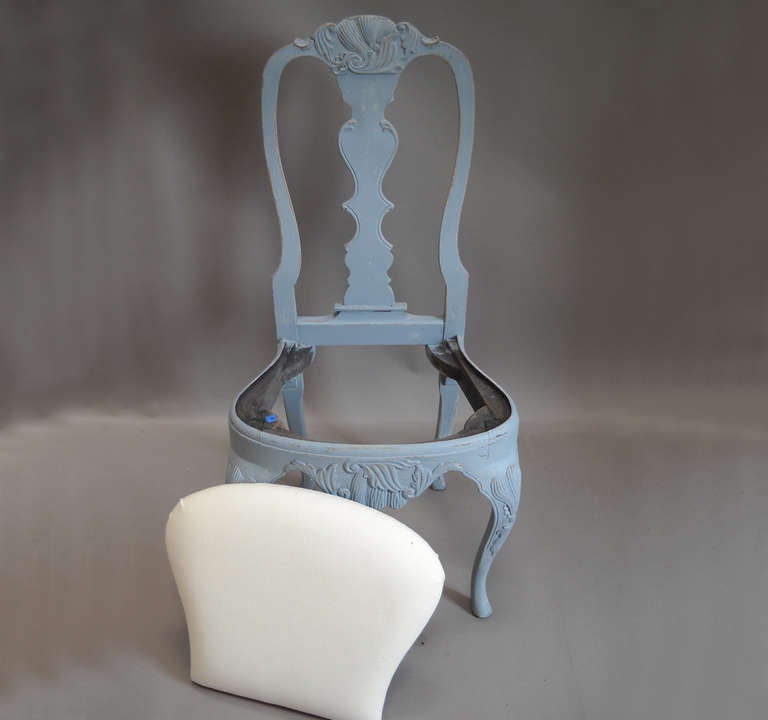 19th Century Set of Eight Rococo Style Dining Chairs For Sale