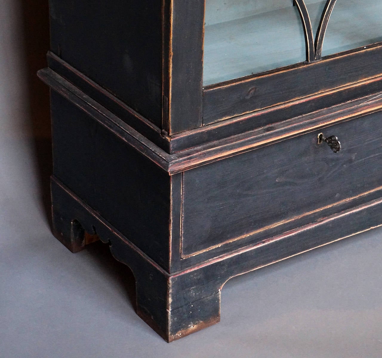 19th Century Black Painted Swedish Bookcase