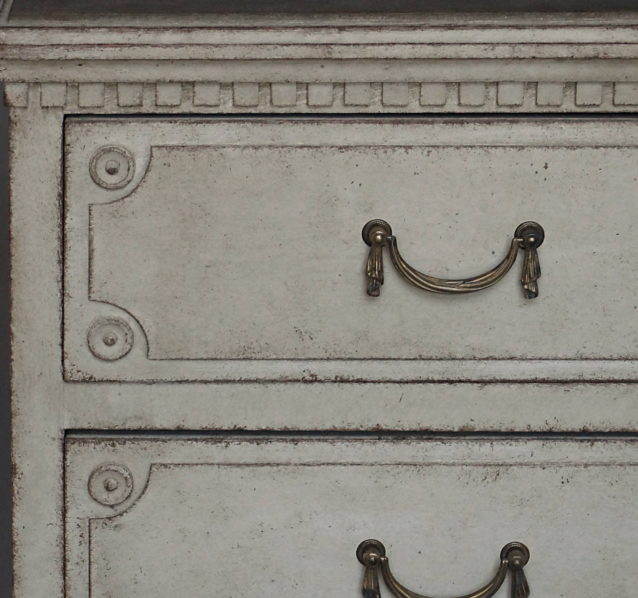 Carved Gustavian Style Chest of Drawers