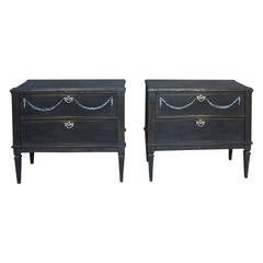 Pair of Charming Gustavian Style Commodes