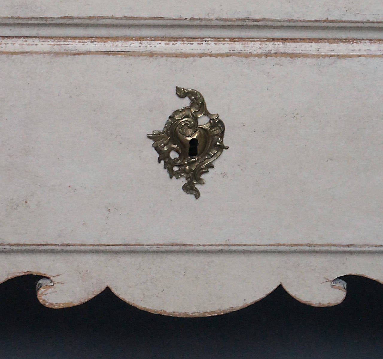 Brass Period Rococo Cabinet For Sale