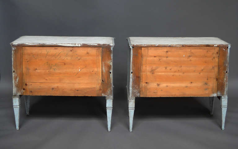 Wood Pair of Gustavian Style Commodes