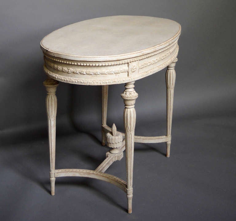 Swedish Gustavian Style Oval Table