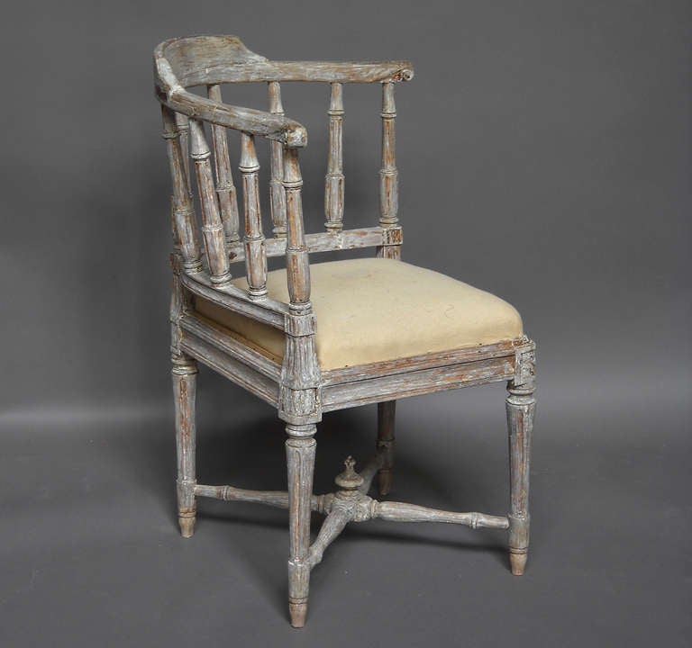 Gustavian Early Swedish Desk Chair