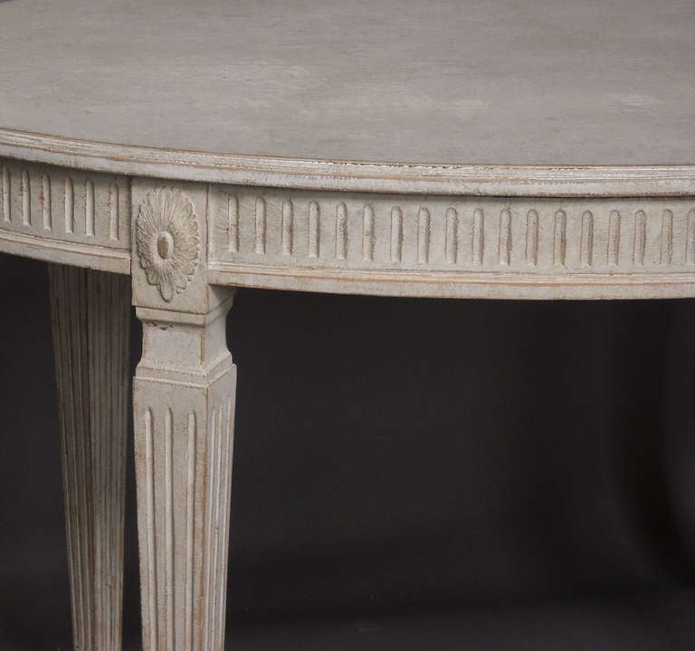 Carved Gustavian Style Breakfast Table