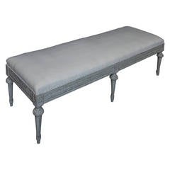 Long Gustavian Style Bench