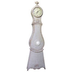Antique Gustavian Tall Case Clock with Carved Urn