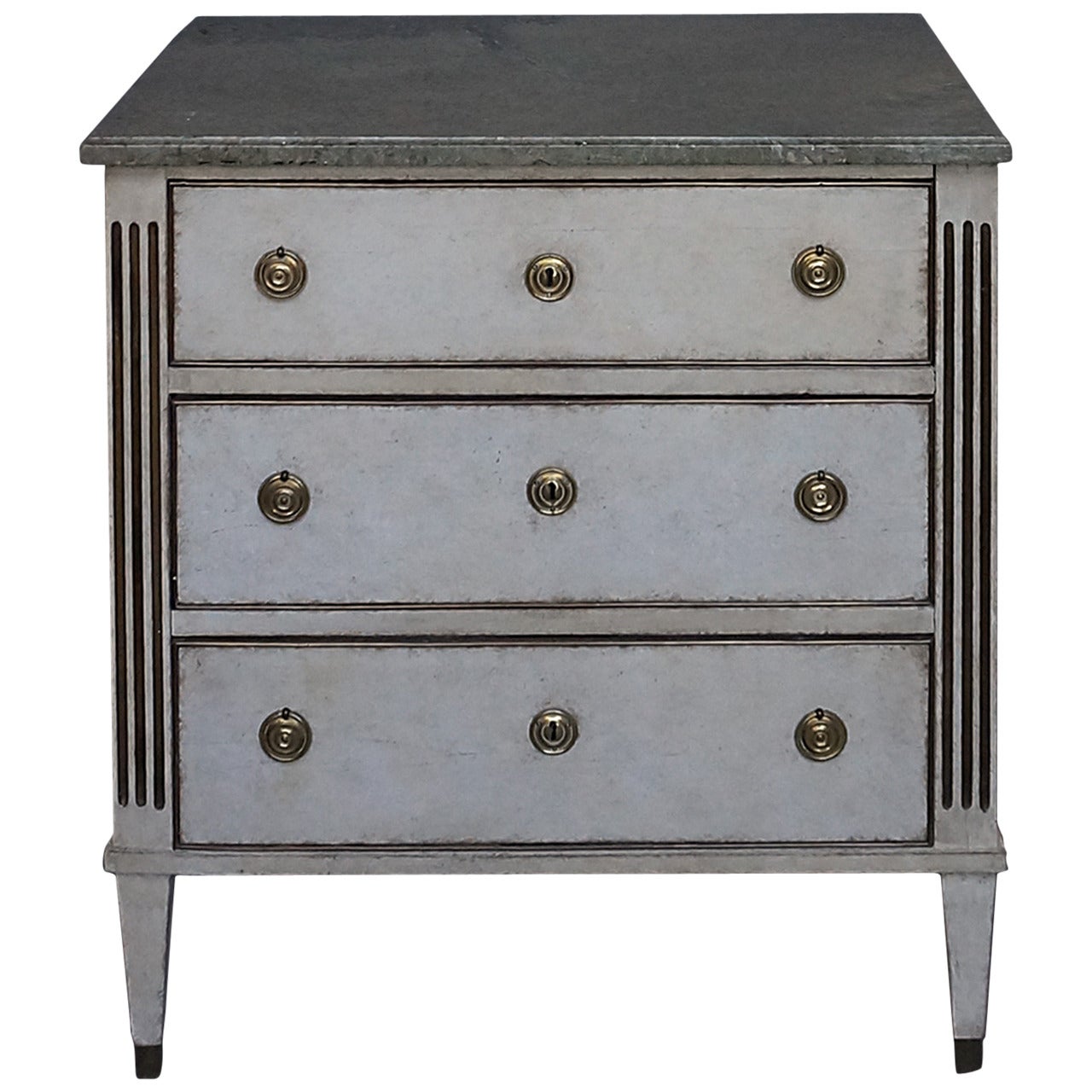 Small Marble-Top Commode
