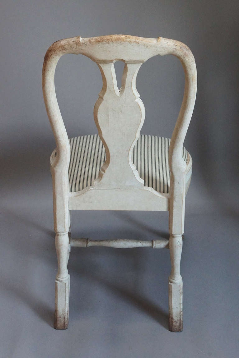 Pair of Swedish Rococo Style Chairs For Sale 2