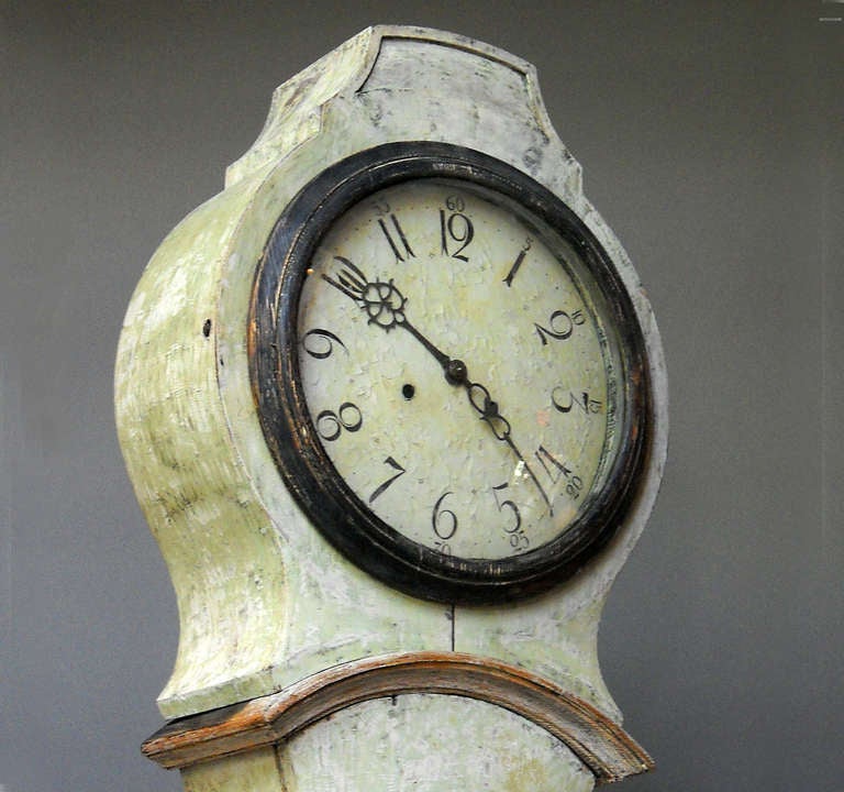 Rococo Mora Clock in Original Paint For Sale